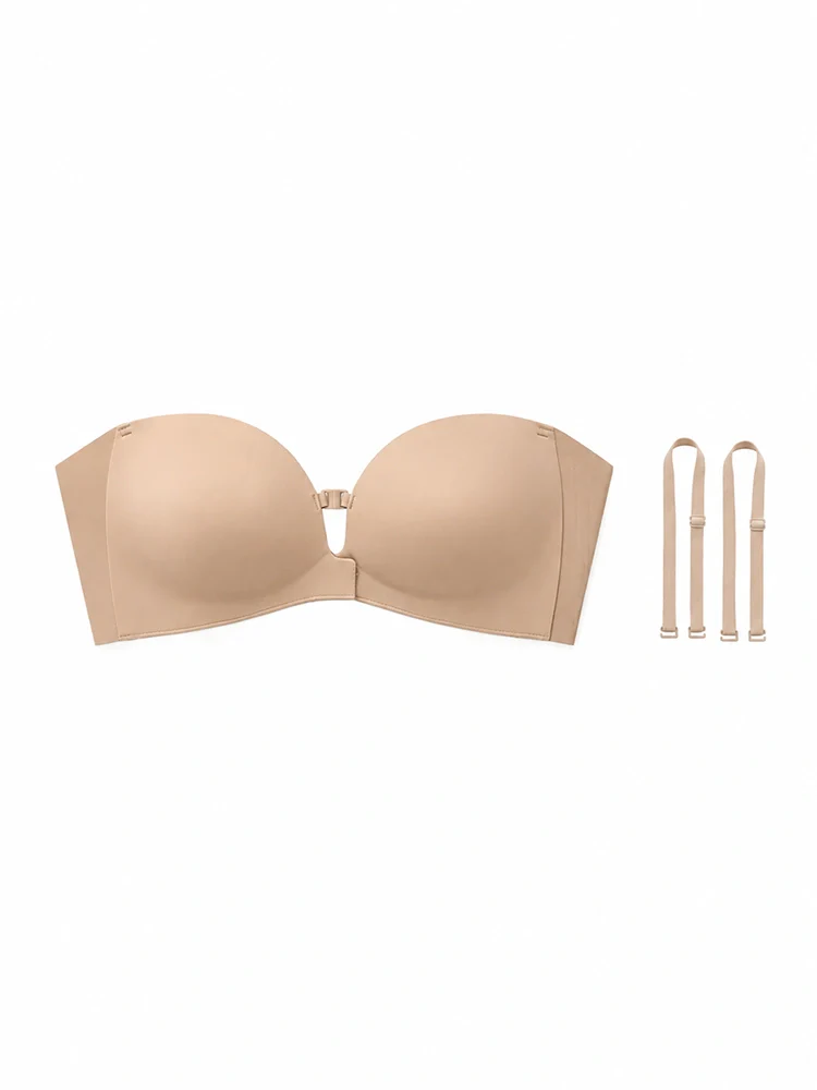 Women's Strapless Front Closure Push-Up Bra