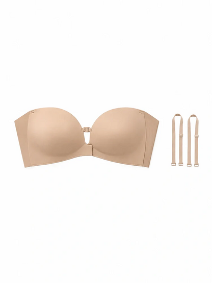Women's Strapless Front Closure Push-Up Bra