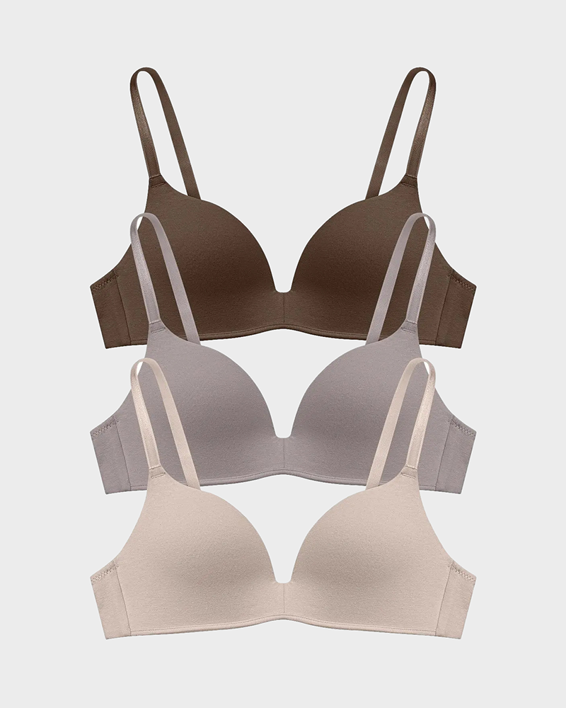 Wire-Free Cotton Lift T-Shirt Bra