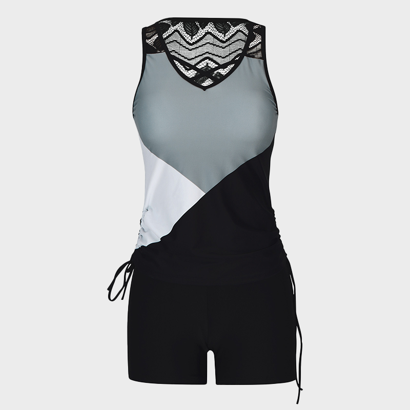 ⏰LAST DAY 50% OFF -Women's Tummy Control Tankini Set with Built-In Bra – Flattering Boho Swimwear with Shorts
