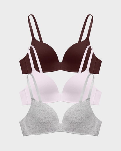 Wire-Free Cotton Lift T-Shirt Bra
