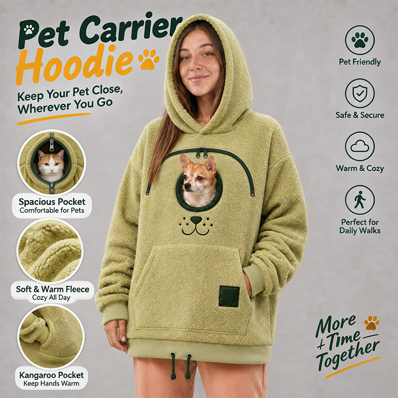 Cozy Fleece Pet Bonding Pouch Hoodie🐾