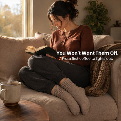 Cozy Ribbed Fleece Lined Crew Socks