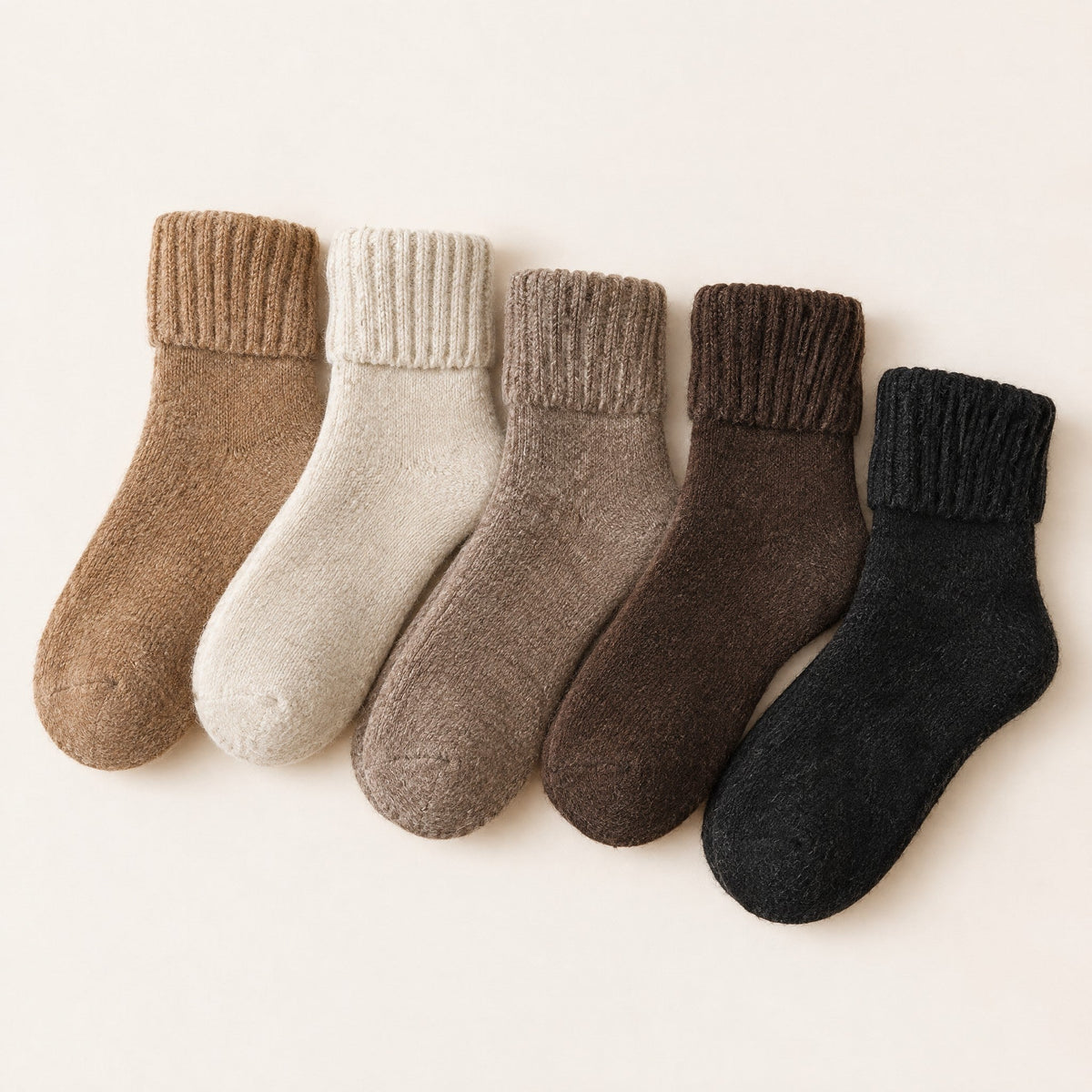 Cozy Ribbed Fleece Lined Crew Socks